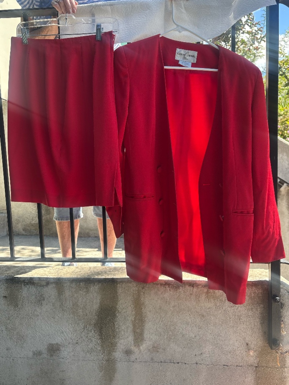 Red Suit with matching skirt
